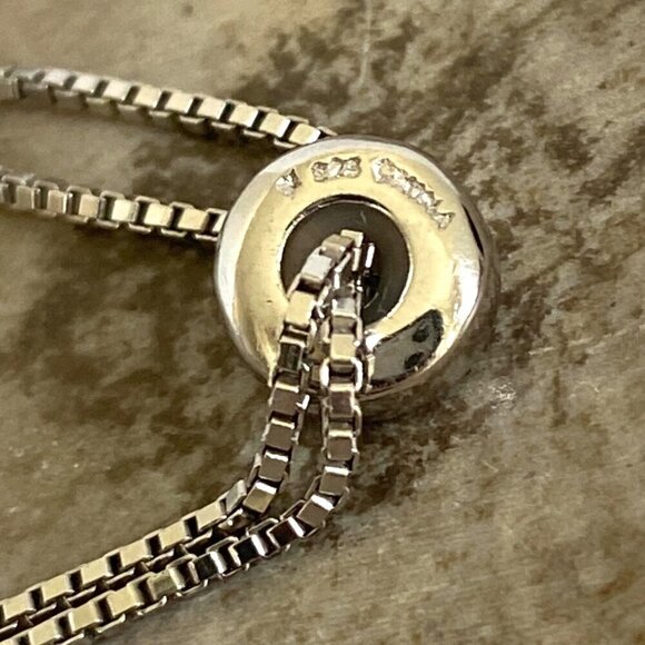 Sterling Silver 925 Blue Topaz & CZ Evil Eye Adjustable Bolo Tennis Bracelet - Picture 8 of 16